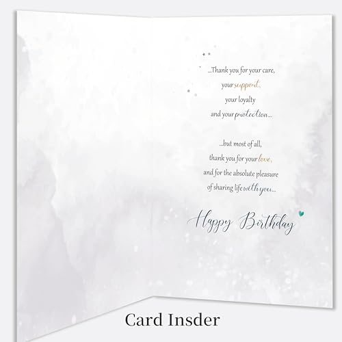 Beixian Husband Birthday Card BX283 - 5x7 Inch Romantic Greeting