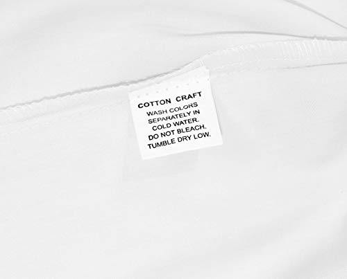 Cotton Craft Pillow Protectors - 2 Pack, 21x54 Inch White