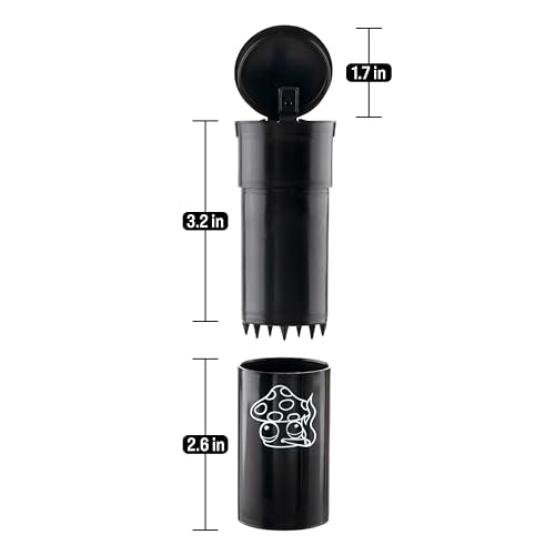 EZ SPLITZ Cap & Crusher 2-in-1 Herb Grinder & Storage - Pop Art Black