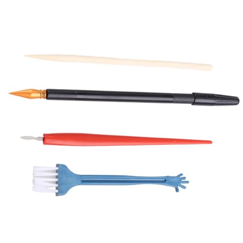 5-Piece Scratch Art Tool Set with Dual-Tip Pen and Brush