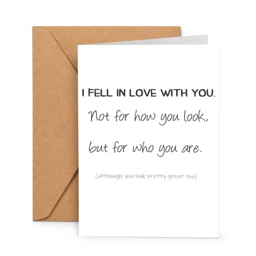 Romantic Anniversary Card for Him or Her - Love You For Who You Are