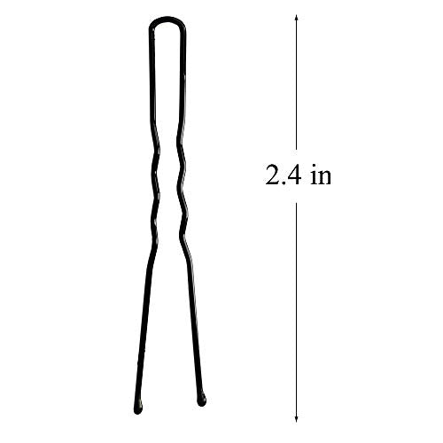 Leline's Black U-Shaped Hair Pins 2.4 Inch Bun Pins 50 Pack