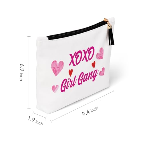 Galentine Makeup Bag Cotton Cosmetic Travel Toiletry Organizer Pouch