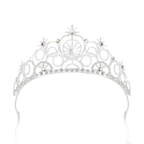 Jaciya Rhinestone Witch Crown Tiara for Women - Halloween & Birthday