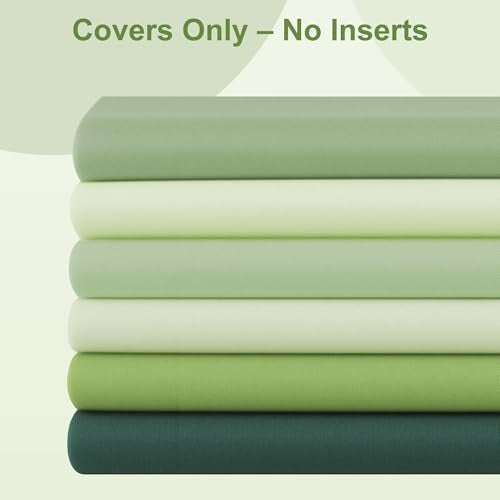 Sage Green Velvet Throw Pillow Covers Set of 6 - 18x18 Inch