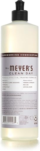 Mrs. Meyer's Liquid Dish Soap Trio, 16 oz Bottles - Lemon, Lavender, Basil
