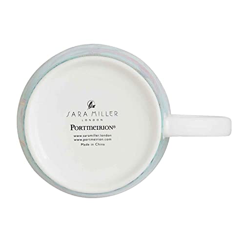 Sara Miller London India Elephant¡¯s Oasis Mug - 12oz Fine China Cup in Jade Green with 22ct Gold Accents, Collectible Tableware & Artistic Dinnerware Gift for Elephant Lovers & Afternoon Tea