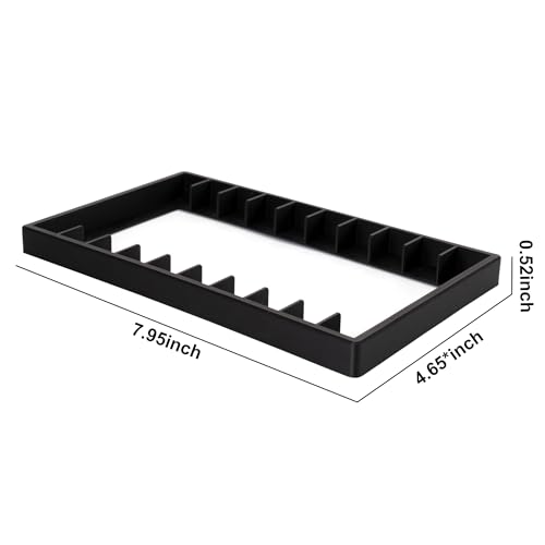 QUPIVA 1PC Black Cassette Tape Storage Holder - 10 Slots, No Assembly Needed