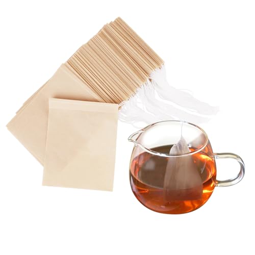 YOLCAR 100 Pack Disposable Tea Strainer Bags with Drawstring