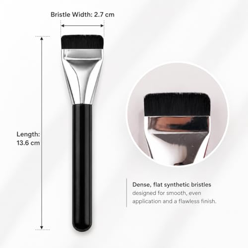 IPRESTA Angled Blush Brush Black Wooden Handle Facial Contour Tool