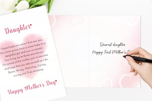 Mother's Day Card for Daughter - First Mother's Day Gift with Envelope