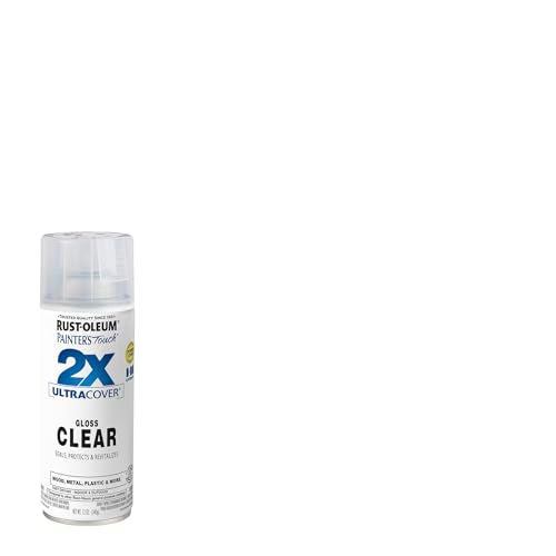 Rust-Oleum Painter's Touch 2X Ultra Cover Spray Paint, Gloss Clear, 12 oz (2 Pack)