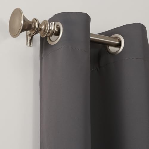 Sun Zero Easton Energy Saving Blackout Grommet Curtain Panel, 40" x 54", Charcoal