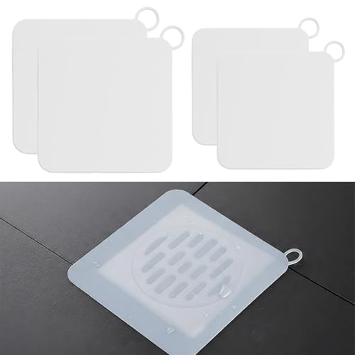 4-Piece Silicone Drain Covers Set for Kitchen & Bathroom