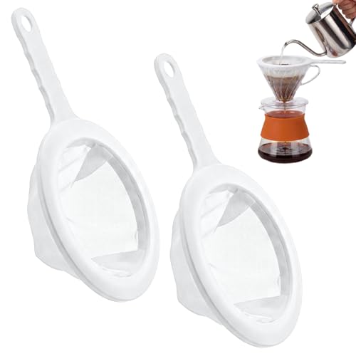 HJZHII 2-Piece Ultra Fine Nylon Mesh Strainer Set - 100 & 200 Mesh