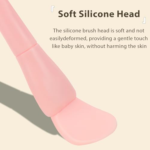 Jaasuee 4PCS Dual-Ended Silicone Face Mask Applicator Set with Spatula