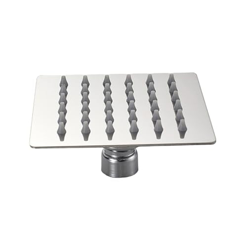 4-Inch Square High Pressure Rainfall Shower Head - Stainless Steel