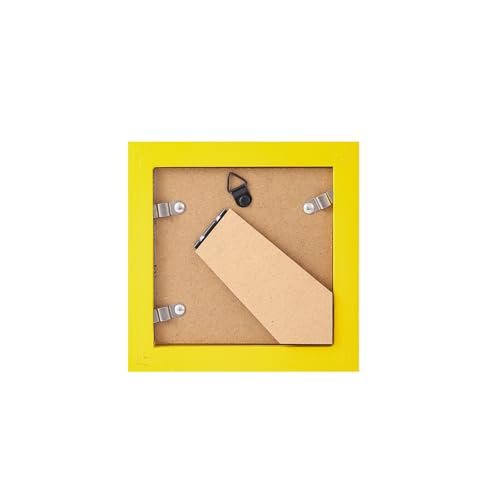 4x4 Yellow Solid Wood Picture Frame with Plexiglass