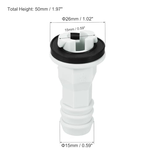 MECCANIXITY Air Conditioner Drain Hose Connector, 15mm, Pack of 2