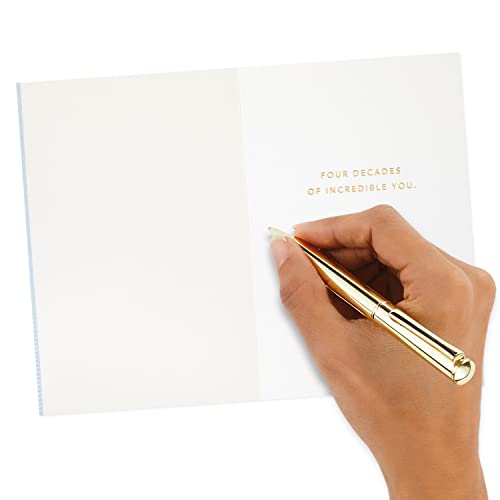 Hallmark 40th Birthday Card - Incredible You Gold Foil Celebration