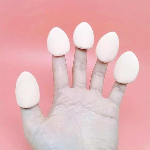 WsjiaboFux 7-Piece Pink Finger Makeup Sponge Set with Strap
