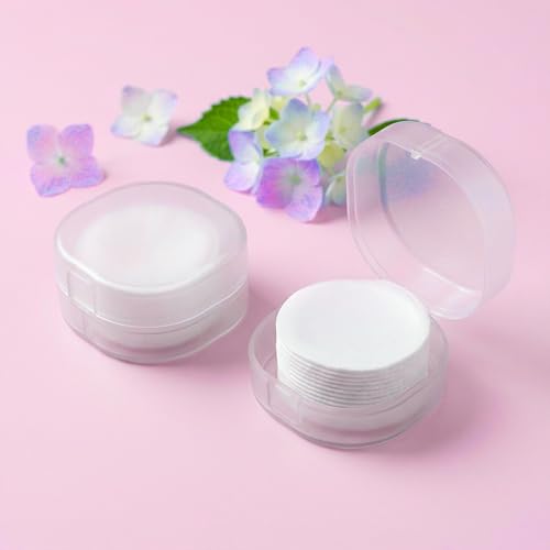 2Pcs Portable Toner Pad Travel Case - Durable PP Cotton Pad Holder