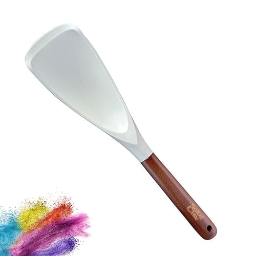 Food-Grade Silicone Mixing Spoon with Wooden Handle - 11in