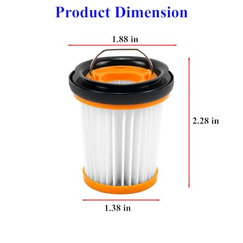 Amlits 4-Pack WV201 Replacement Vacuum Filters for Shark Wandvac ION W1
