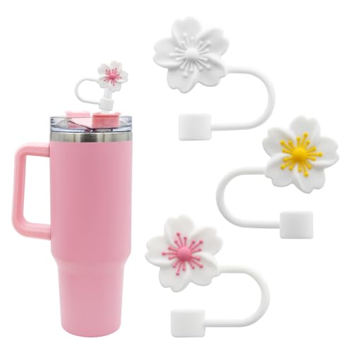 Silicone Straw Covers for Stanley Cup - 3pcs Dust-Proof Lids