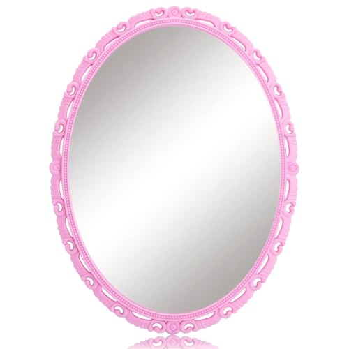Magnetic Locker Mirror 6x8" - Pink Glass Mirror for Girls