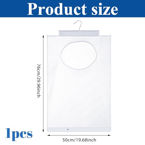 Hanging Laundry Hamper - Large Foldable Mesh Basket for Easy Storage