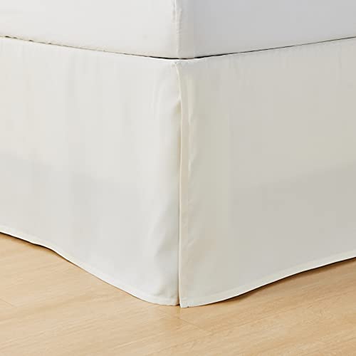 Amazon Basics Lightweight Pleated Bed Skirt - Full Off White