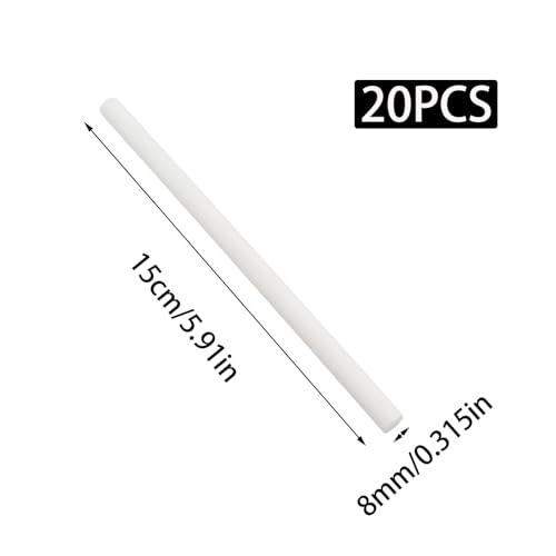 PINE & LINEN 20 Pcs Humidifier Filter Cotton Refill Sticks 5.91 Inch