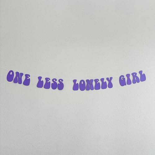 One Less Lonely Girl Party Banner – Retro Purple Pop Star Birthday Decor