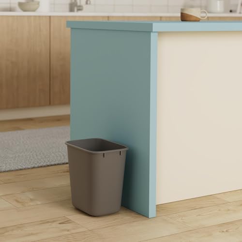 Rubbermaid 3.25-Gallon Gray Wastebasket for Home & Office