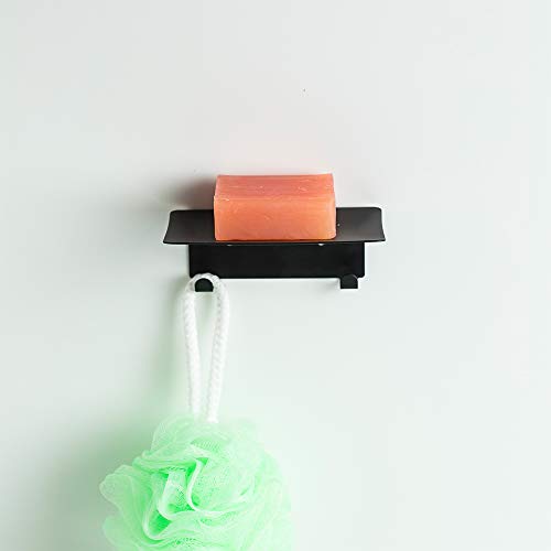 Wall Mounted Soap Holder - Matte Black Stainless Steel Dish