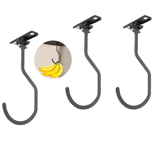 YIBOLIN'S Folding Banana Hanger Hook - Stainless Steel Under Cabinet Holder