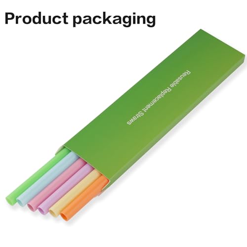 Bubrike Replacement Straws for Owala FreeSip & Sway Water Bottles - 6 Colors, Pink, Blue, Purple, Orange, Yellow, Grass Green, BPA-Free, Includes Cleaning Brush
