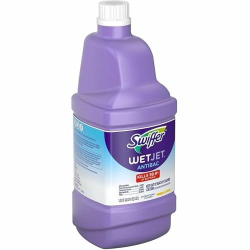 Swiffer WetJet Antibacterial Floor Cleaning Solution, Fresh Citrus, 42.2 Fl Oz