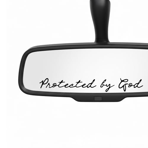 Protected by God Vinyl Decal - 4 Inch Christian Sticker for Car, Laptop, Water Bottle