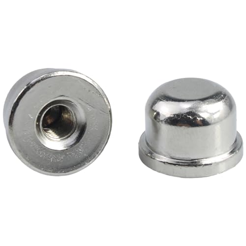 2-Pack Solid Silver Lamp Finials Caps for 1/4-27 Harp