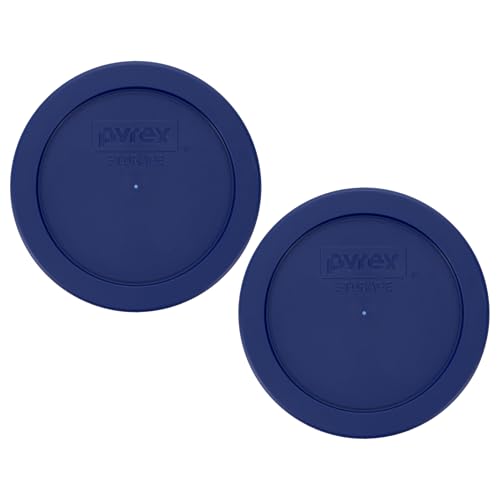 Pyrex 7200-PC 2-Cup Round Replacement Lids - BPA-Free Plastic (2 Pack)
