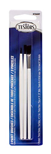 Testors Economy Paint Brush Set - 3 Nylon Brushes for Crafting