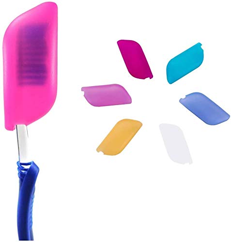 V-TOP 6-Pack Silicone Toothbrush Covers for Travel and Home