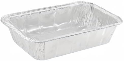 MANCHAP Foil Bread Baking Pans - 100 Pack Aluminum Trays for Food Storage | 8.6 x 4.5 x 2.4 Inch Silver