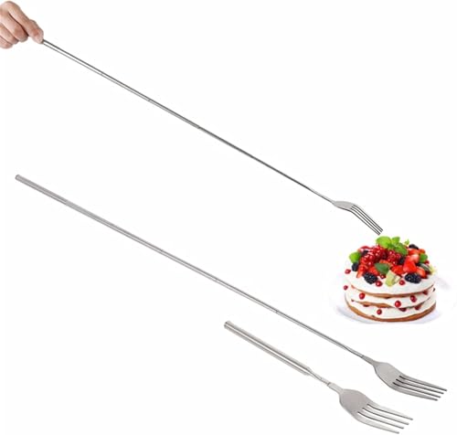 Telescopic Stainless Steel Dinner Fork - Extendable BBQ & Dessert Fork