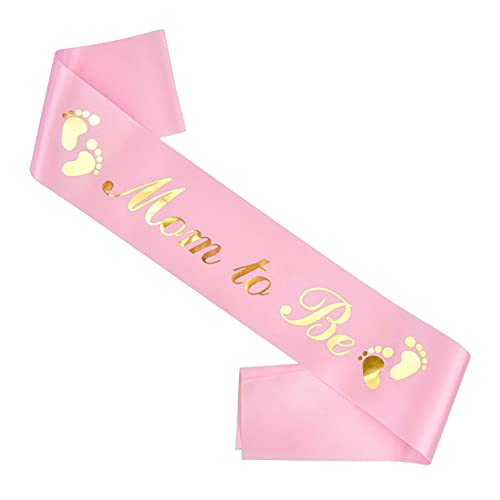 Mom to Be Sash & Daddy to Be Badge Pins Set - Baby Shower Essentials