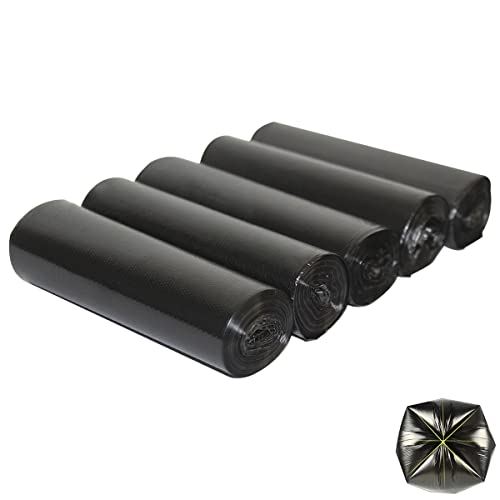 SIRAHOSI 150 Count Black Small Trash Bags 4 Gallon Pack of 1 - Medium Thickness Wastebasket Liners for Bathroom Bedroom Office