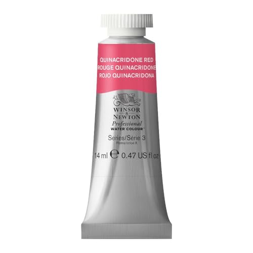 Winsor & Newton Professional Watercolor Tube Quinacridone Red 14ml - Transparent Artist Paint
