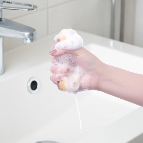 4 Pack Cloud Shape Scrub Sponges - Dual-Sided Kitchen Cleaning
